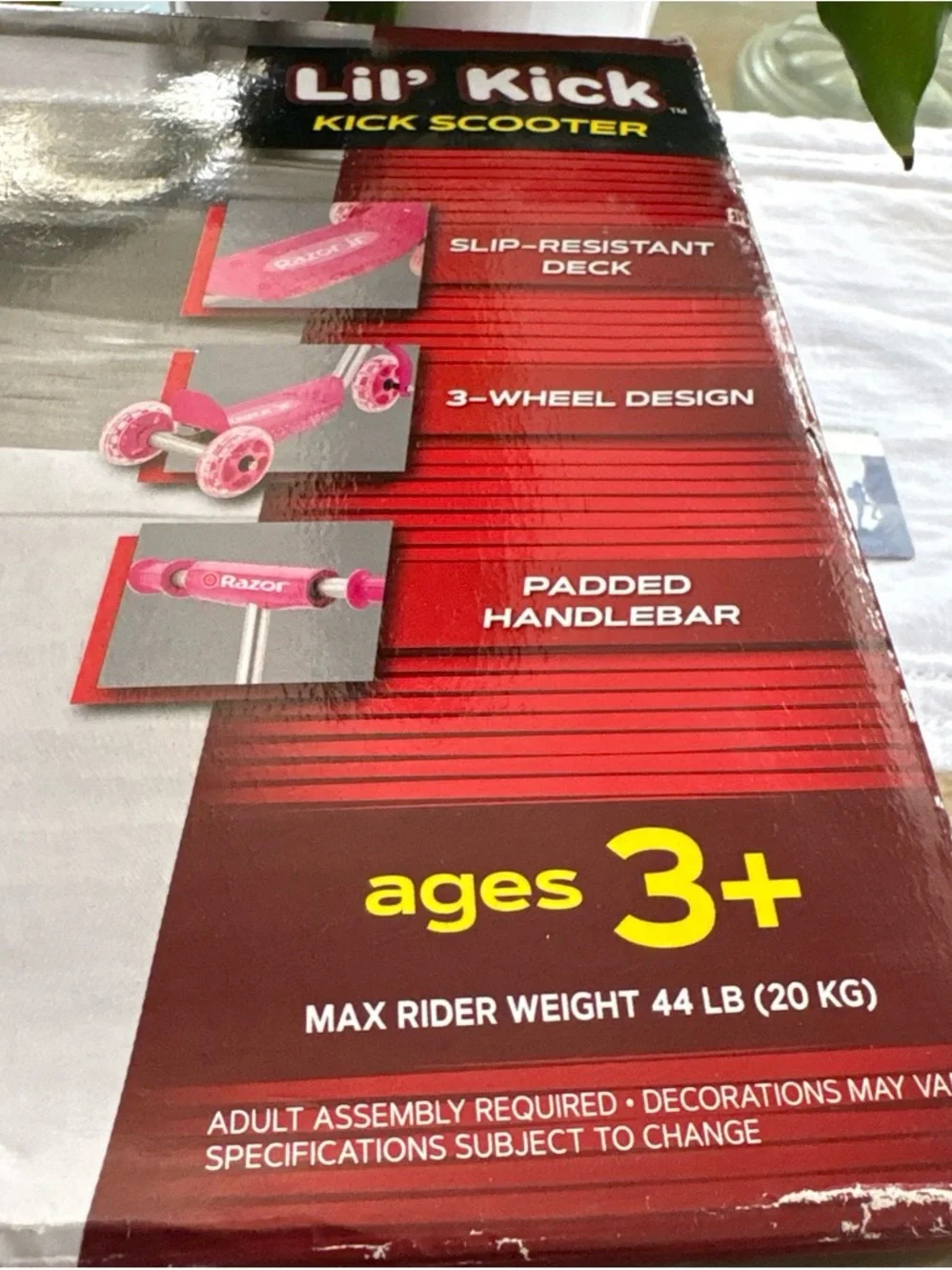 Razor Pink Three-Wheel Kids Scooter